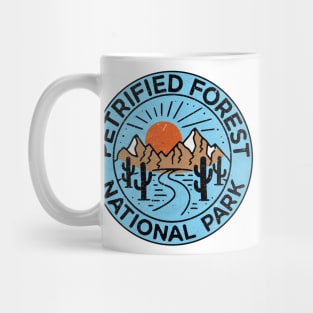 Petrified Forest National Park Arizona Cactus Mountains Laptop Mug